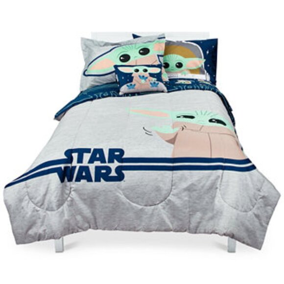 Star Wars Mandalorian Hello Grogu 6 Piece Twin Comforter SET - Picture 1 of 5